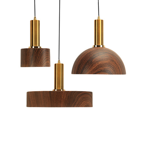 Modern Stylish Small Pendant Light Wood 1 Light Brown Hanging Light for Bedroom Porch Clearhalo 'Ceiling Lights' 'Modern Pendants' 'Modern' 'Pendant Lights' 'Pendants' Lighting' 126696