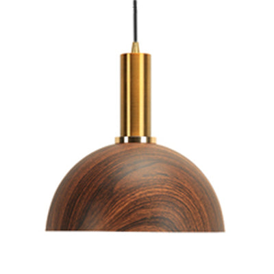 Modern Stylish Small Pendant Light Wood 1 Light Brown Hanging Light for Bedroom Porch Brown 10" Clearhalo 'Ceiling Lights' 'Modern Pendants' 'Modern' 'Pendant Lights' 'Pendants' Lighting' 126700