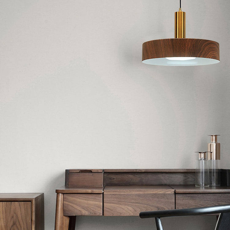 Modern Stylish Small Pendant Light Wood 1 Light Brown Hanging Light for Bedroom Porch Clearhalo 'Ceiling Lights' 'Modern Pendants' 'Modern' 'Pendant Lights' 'Pendants' Lighting' 126701