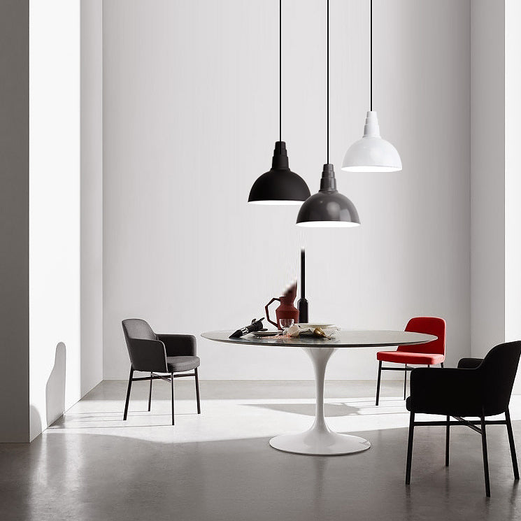 Nordic Style Bowl Hanging Light with Adjustable 1 Light Metal Hanging Light for Office Study Room Clearhalo 'Ceiling Lights' 'Modern Pendants' 'Modern' 'Pendant Lights' 'Pendants' Lighting' 126860