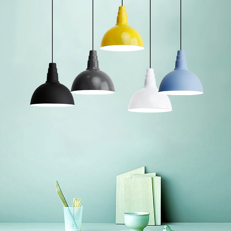 Nordic Style Bowl Hanging Light with Adjustable 1 Light Metal Hanging Light for Office Study Room Clearhalo 'Ceiling Lights' 'Modern Pendants' 'Modern' 'Pendant Lights' 'Pendants' Lighting' 126861