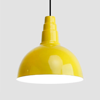 Nordic Style Bowl Hanging Light with Adjustable 1 Light Metal Hanging Light for Office Study Room Yellow Clearhalo 'Ceiling Lights' 'Modern Pendants' 'Modern' 'Pendant Lights' 'Pendants' Lighting' 126869