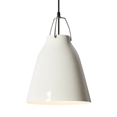 Simple Stylish Monochrome Pendant Light Bucket Shade 8/16 Inch Wide 1 Bulb Aluminum Hanging Light for Kitchen White Clearhalo 'Ceiling Lights' 'Modern Pendants' 'Modern' 'Pendant Lights' 'Pendants' Lighting' 126874