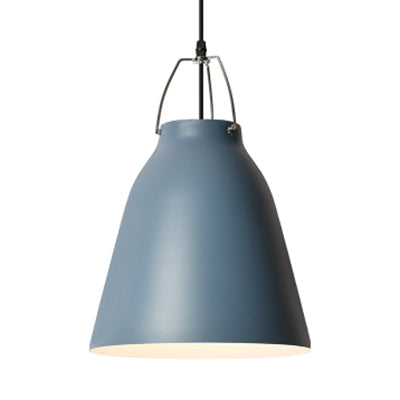 Candy Colored Bucket Hanging Light 1 Light Macaron Aluminum Pedant Light in Dark Blue/Light Blue/Pink for Office Kitchen Dark Blue Clearhalo 'Ceiling Lights' 'Modern Pendants' 'Modern' 'Pendant Lights' 'Pendants' Lighting' 126882