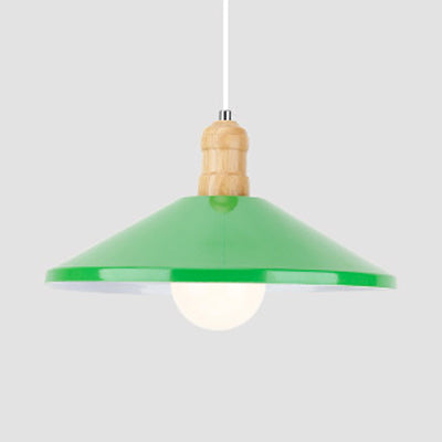 One Head Coolie Shade Pendant Light Contemporary Metal Hanging Lamp for Kitchen Dining Room Green Clearhalo 'Ceiling Lights' 'Modern Pendants' 'Modern' 'Pendant Lights' 'Pendants' Lighting' 126950