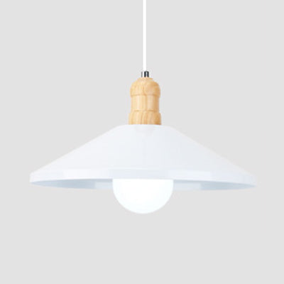 One Head Coolie Shade Pendant Light Contemporary Metal Hanging Lamp for Kitchen Dining Room White Clearhalo 'Ceiling Lights' 'Modern Pendants' 'Modern' 'Pendant Lights' 'Pendants' Lighting' 126956