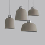 Bucket Shade Dining Room Pendant Lamp One Bulb 9"/10"/11.5"/14" Wide Simple Ceiling Pendant Light in Gray Clearhalo 'Ceiling Lights' 'Modern Pendants' 'Modern' 'Pendant Lights' 'Pendants' Lighting' 126959