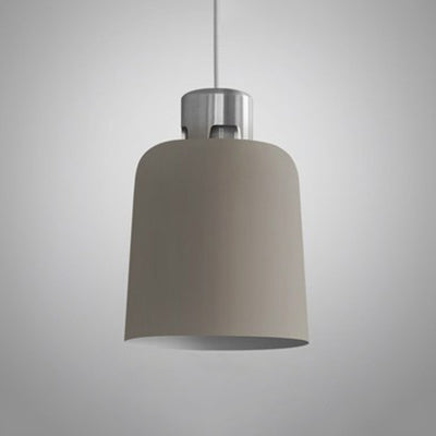 Bucket Shade Dining Room Pendant Lamp One Bulb 9"/10"/11.5"/14" Wide Simple Ceiling Pendant Light in Gray Grey 9" Clearhalo 'Ceiling Lights' 'Modern Pendants' 'Modern' 'Pendant Lights' 'Pendants' Lighting' 126961