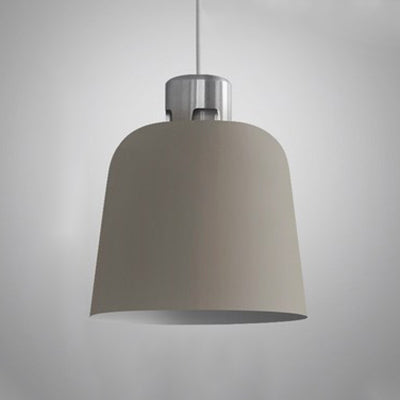 Bucket Shade Dining Room Pendant Lamp One Bulb 9"/10"/11.5"/14" Wide Simple Ceiling Pendant Light in Gray Grey 11.5" Clearhalo 'Ceiling Lights' 'Modern Pendants' 'Modern' 'Pendant Lights' 'Pendants' Lighting' 126962