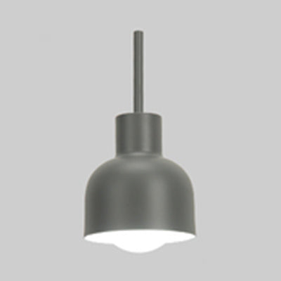 Modern Style Domed Pendant Light Single Head Aluminium Hanging Light for Restaurant Foyer Grey Clearhalo 'Ceiling Lights' 'Modern Pendants' 'Modern' 'Pendant Lights' 'Pendants' Lighting' 126982