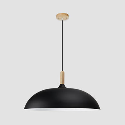 Contemporary Suspension Light Saucer Shape 1 Light Aluminum Black/Coffee/White Pendant Lamp for Restaurant Hotel Black Clearhalo 'Ceiling Lights' 'Modern Pendants' 'Modern' 'Pendant Lights' 'Pendants' Lighting' 126991