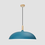 Candy Colored Saucer Ceiling Pendant Light 1 Light 14"/18" W Nordic Aluminum Hanging Light for Office Dark Blue Clearhalo 'Ceiling Lights' 'Modern Pendants' 'Modern' 'Pendant Lights' 'Pendants' Lighting' 126999