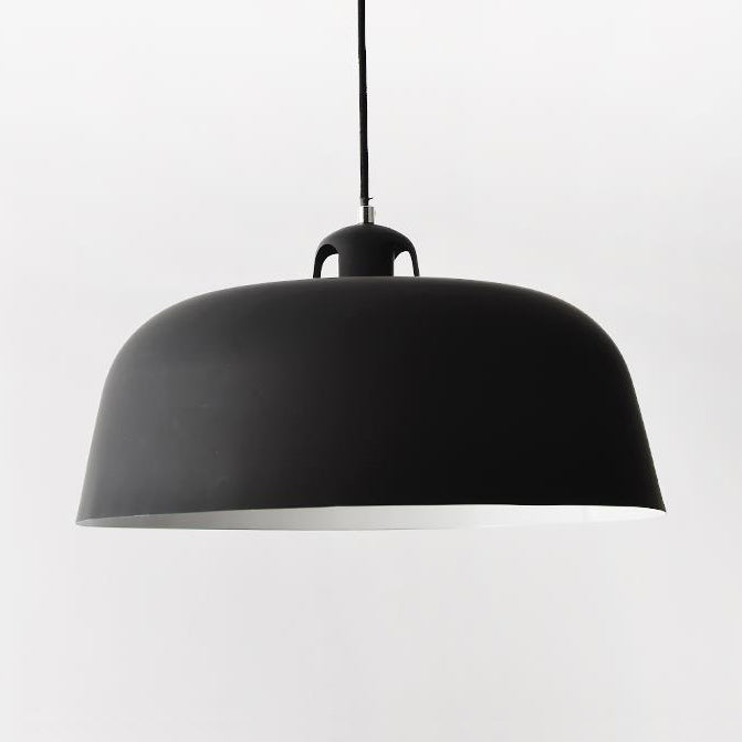 Porch Study Room Barn Hanging Light Metal 10/14 Inch Wide Single Light Nordic Monochrome Pendant Lamp Black Clearhalo 'Ceiling Lights' 'Modern Pendants' 'Modern' 'Pendant Lights' 'Pendants' Lighting' 127034