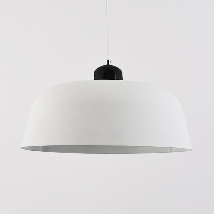 Porch Study Room Barn Hanging Light Metal 10/14 Inch Wide Single Light Nordic Monochrome Pendant Lamp White Clearhalo 'Ceiling Lights' 'Modern Pendants' 'Modern' 'Pendant Lights' 'Pendants' Lighting' 127036