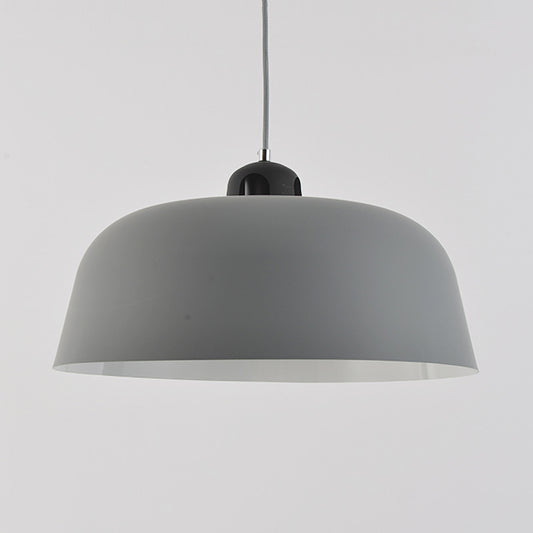 Porch Study Room Barn Hanging Light Metal 10/14 Inch Wide Single Light Nordic Monochrome Pendant Lamp Grey Clearhalo 'Ceiling Lights' 'Modern Pendants' 'Modern' 'Pendant Lights' 'Pendants' Lighting' 127038