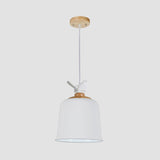 Contemporary Empire Shade Hanging Light with Bird Aluminum 1 Bulb Pendant Lamp for Porch White Clearhalo 'Ceiling Lights' 'Modern Pendants' 'Modern' 'Pendant Lights' 'Pendants' Lighting' 127111