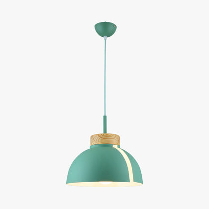 Nordic 1 Light Suspension Light with Metal Shade Pink/White/Black Dome Ceiling Pendant Light Green Clearhalo 'Ceiling Lights' 'Modern Pendants' 'Modern' 'Pendant Lights' 'Pendants' Lighting' 127604