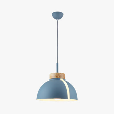 Nordic 1 Light Suspension Light with Metal Shade Pink/White/Black Dome Ceiling Pendant Light Sky Blue Clearhalo 'Ceiling Lights' 'Modern Pendants' 'Modern' 'Pendant Lights' 'Pendants' Lighting' 127605