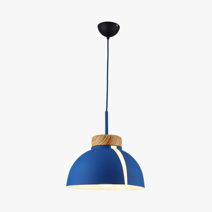 Nordic 1 Light Suspension Light with Metal Shade Pink/White/Black Dome Ceiling Pendant Light Dark Blue Clearhalo 'Ceiling Lights' 'Modern Pendants' 'Modern' 'Pendant Lights' 'Pendants' Lighting' 127606