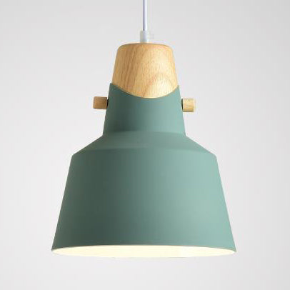 Bell/Dome Ceiling Pendant Light Modernism Metal 1 Light 8.5"/14" Dia Pink/Yellow/Green Hanging Lamp Kit Green 8.5" Clearhalo 'Ceiling Lights' 'Modern Pendants' 'Modern' 'Pendant Lights' 'Pendants' Lighting' 127641