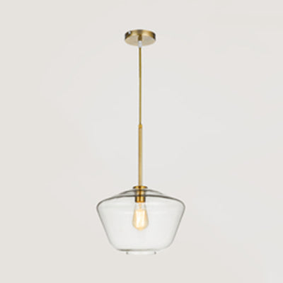 Clear/Amber Glass Triangle/Urn/Diamond Pendant Lamp Post Modern 1 Light Ceiling Pendant Light, 9"/14"/16.5" Wide Clear 16.5" Clearhalo 'Ceiling Lights' 'Glass shade' 'Glass' 'Modern Pendants' 'Modern' 'Pendant Lights' 'Pendants' Lighting' 127855