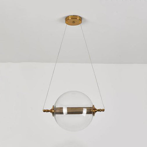 Ball Pendant Lighting Post-Modernist Amber/Smoke/Tan Glass 1 Light Bedroom Led Ceiling Hung Fixture Clearhalo 'Ceiling Lights' 'Glass shade' 'Glass' 'Modern Pendants' 'Modern' 'Pendant Lights' 'Pendants' Lighting' 127988