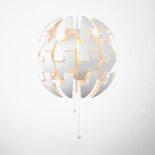Metallic Exploding Pendant Hanging Light Single Light Contemporary Suspension Lamp in Green/Orange/White White Clearhalo 'Ceiling Lights' 'Modern Pendants' 'Modern' 'Pendant Lights' 'Pendants' Lighting' 128014