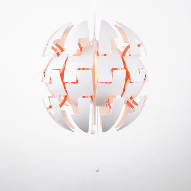 Metallic Exploding Pendant Hanging Light Single Light Contemporary Suspension Lamp in Green/Orange/White Orange Clearhalo 'Ceiling Lights' 'Modern Pendants' 'Modern' 'Pendant Lights' 'Pendants' Lighting' 128017