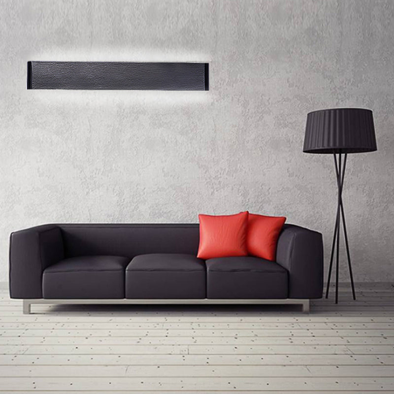 6"/10" Dia Rectangle Wall Light Minimalism Metal LED Living Room Wall Washer Lamp in Black/Silver, Warm/White Lighting Black Clearhalo 'Cast Iron' 'Glass' 'Industrial' 'Modern wall lights' 'Modern' 'Tiffany' 'Traditional wall lights' 'Wall Lamps & Sconces' 'Wall Lights' Lighting' 128116