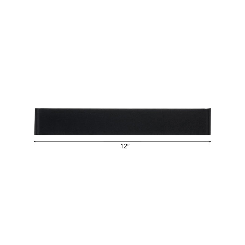 6"/10" Dia Rectangle Wall Light Minimalism Metal LED Living Room Wall Washer Lamp in Black/Silver, Warm/White Lighting Clearhalo 'Cast Iron' 'Glass' 'Industrial' 'Modern wall lights' 'Modern' 'Tiffany' 'Traditional wall lights' 'Wall Lamps & Sconces' 'Wall Lights' Lighting' 128119