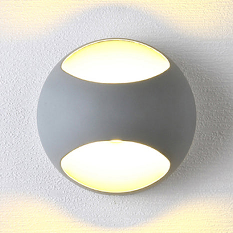 Round Wall Mounted Lamp Nordic Metal LED Sconce Light Fixture in Yellow/Grey/Green Clearhalo 'Cast Iron' 'Glass' 'Industrial' 'Modern wall lights' 'Modern' 'Tiffany' 'Traditional wall lights' 'Wall Lamps & Sconces' 'Wall Lights' Lighting' 128224