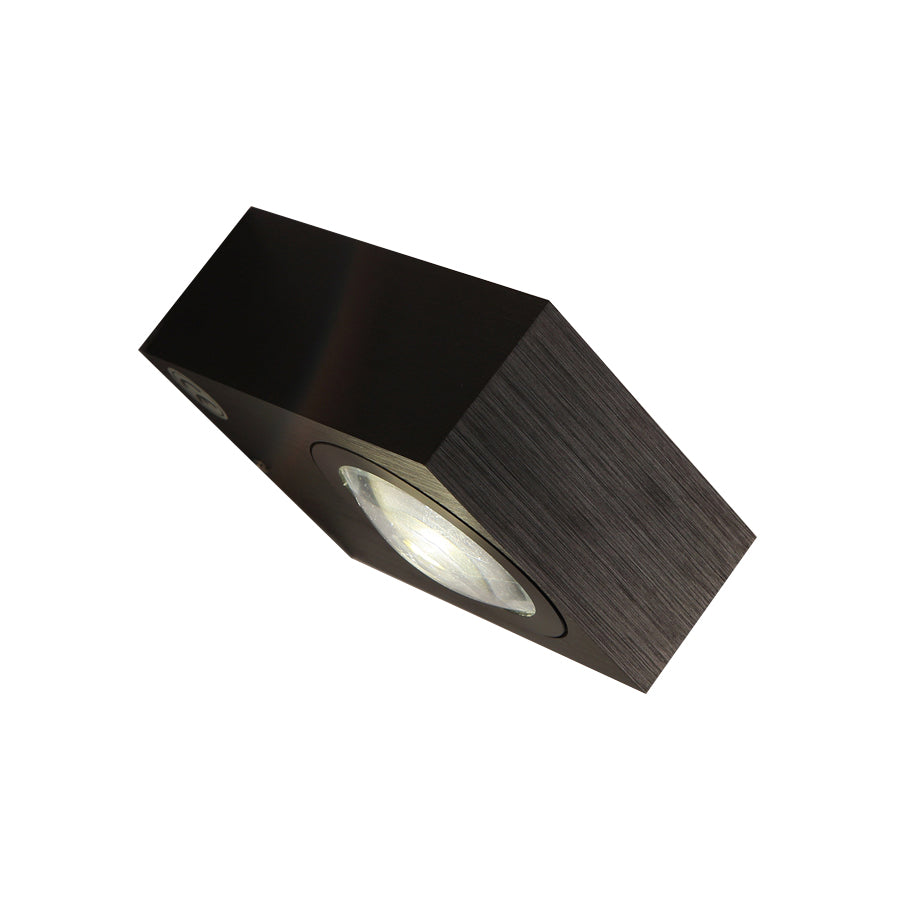 Square Bedroom Wall Lighting Fixture Aluminum Warm/White Light LED Modernist Sconce Light Fixture in Black/Silver Clearhalo 'Cast Iron' 'Glass' 'Industrial' 'Modern wall lights' 'Modern' 'Tiffany' 'Traditional wall lights' 'Wall Lamps & Sconces' 'Wall Lights' Lighting' 128298