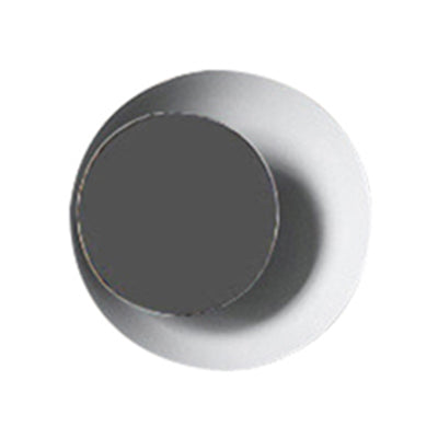 Circle Sconce Light Macaron Metal Black/Grey/Pink LED Wall Mount Light Fixture, 10"/13" Dia Clearhalo 'Cast Iron' 'Glass' 'Industrial' 'Modern wall lights' 'Modern' 'Tiffany' 'Traditional wall lights' 'Wall Lamps & Sconces' 'Wall Lights' Lighting' 128334