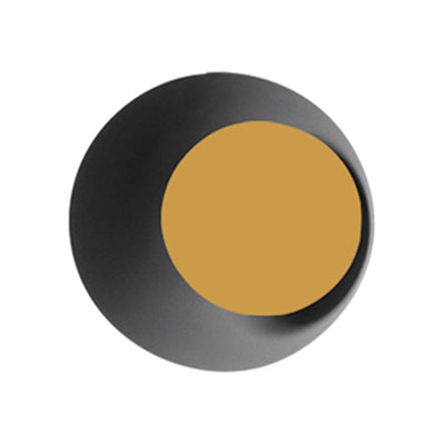 Circle Sconce Light Macaron Metal Black/Grey/Pink LED Wall Mount Light Fixture, 10"/13" Dia Yellow 10" Grey Clearhalo 'Cast Iron' 'Glass' 'Industrial' 'Modern wall lights' 'Modern' 'Tiffany' 'Traditional wall lights' 'Wall Lamps & Sconces' 'Wall Lights' Lighting' 128344