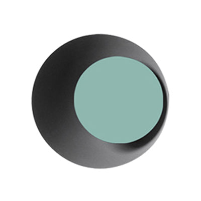 Circle Sconce Light Macaron Metal Black/Grey/Pink LED Wall Mount Light Fixture, 10"/13" Dia Green 10" Grey Clearhalo 'Cast Iron' 'Glass' 'Industrial' 'Modern wall lights' 'Modern' 'Tiffany' 'Traditional wall lights' 'Wall Lamps & Sconces' 'Wall Lights' Lighting' 128345