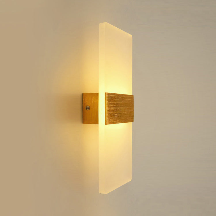 Oval/Rectangular/Convex Wall Sconce Modern 8"/10.5" Wide LED Acrylic Wall Lighting Fixture in Warm/White/Natural Light Clearhalo 'Modern wall lights' 'Modern' 'Wall Lamps & Sconces' 'Wall Lights' Lighting' 128421