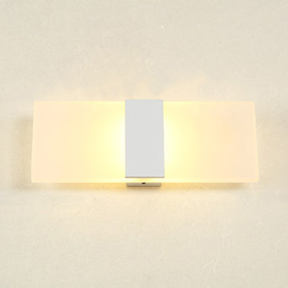 Oval/Rectangular/Convex Wall Sconce Modern 8"/10.5" Wide LED Acrylic Wall Lighting Fixture in Warm/White/Natural Light Clearhalo 'Modern wall lights' 'Modern' 'Wall Lamps & Sconces' 'Wall Lights' Lighting' 128435