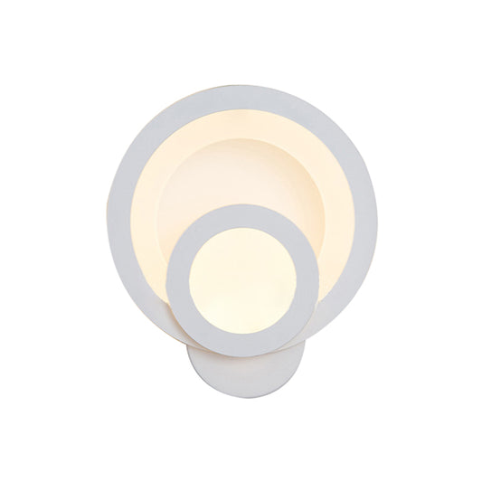 Round Stairway Wall Sconce Acrylic LED Modern Wall Light Fixture in Warm/White, 8" Wide Clearhalo 'Modern wall lights' 'Modern' 'Wall Lamps & Sconces' 'Wall Lights' Lighting' 128451