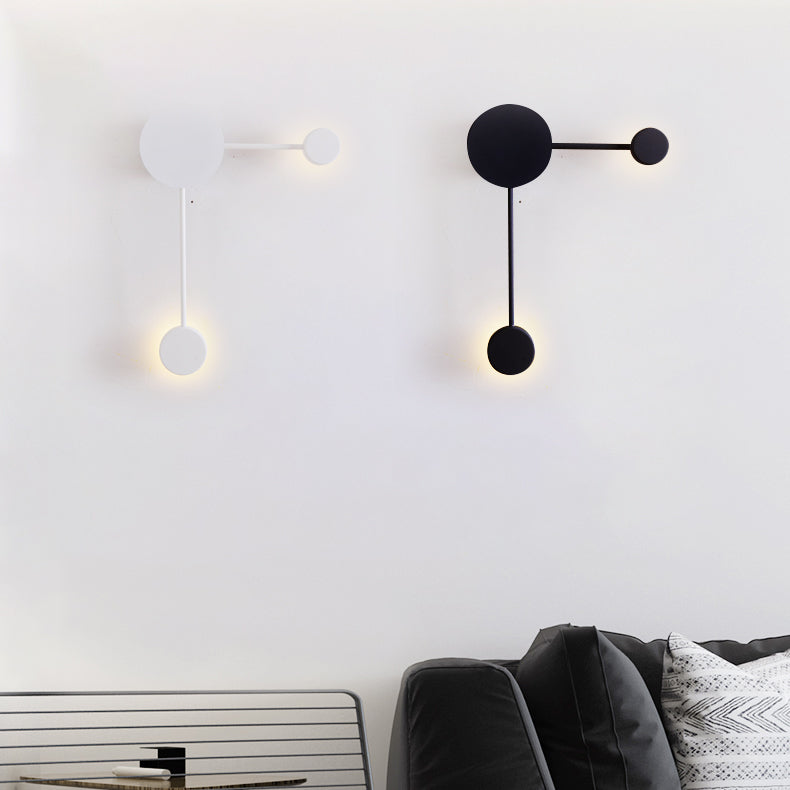 Black/White Sputnik Wall Sconce Light Fixture Modern LED 2/3/6 Lights Acrylic Wall Lamp in Warm/White Light Clearhalo 'Modern wall lights' 'Modern' 'Wall Lamps & Sconces' 'Wall Lights' Lighting' 128454