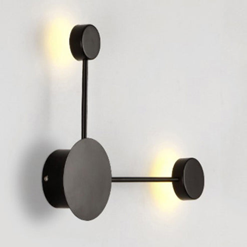 Black/White Sputnik Wall Sconce Light Fixture Modern LED 2/3/6 Lights Acrylic Wall Lamp in Warm/White Light 2.0 Black Warm Clearhalo 'Modern wall lights' 'Modern' 'Wall Lamps & Sconces' 'Wall Lights' Lighting' 128458