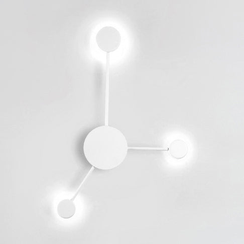 Black/White Sputnik Wall Sconce Light Fixture Modern LED 2/3/6 Lights Acrylic Wall Lamp in Warm/White Light 3.0 White White Clearhalo 'Modern wall lights' 'Modern' 'Wall Lamps & Sconces' 'Wall Lights' Lighting' 128462