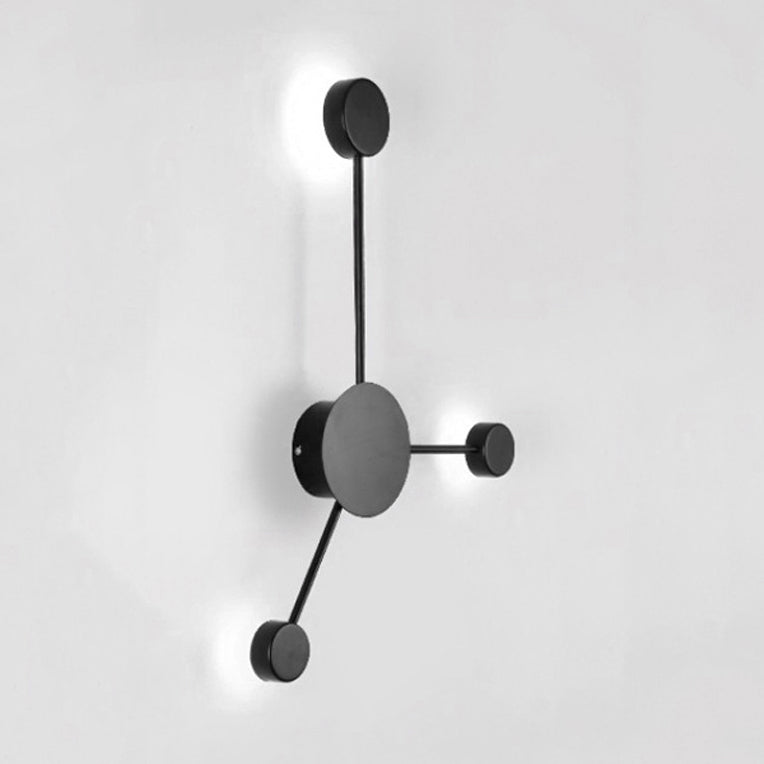 Black/White Sputnik Wall Sconce Light Fixture Modern LED 2/3/6 Lights Acrylic Wall Lamp in Warm/White Light 3.0 Black White Clearhalo 'Modern wall lights' 'Modern' 'Wall Lamps & Sconces' 'Wall Lights' Lighting' 128464