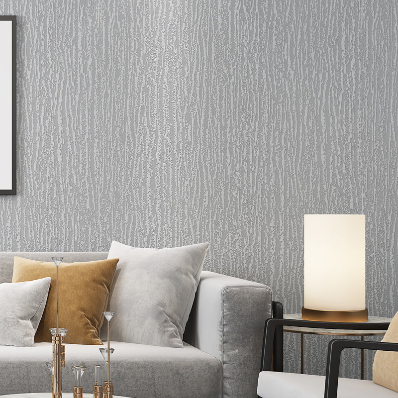 Simple Textured Pattern Wallpaper Soft Color Temporary Wall Covering for Living Room Silver Gray Clearhalo 'Modern wall decor' 'Modern' 'Wallpaper' Wall Decor' 1284711