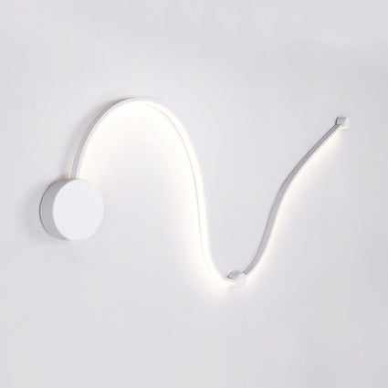 Twist LED Wall Sconce Contemporary Acrylic 1 Light Black/White Wall Lighting Fixture in Warm/White Light White E Clearhalo 'Modern wall lights' 'Modern' 'Wall Lamps & Sconces' 'Wall Lights' Lighting' 128504