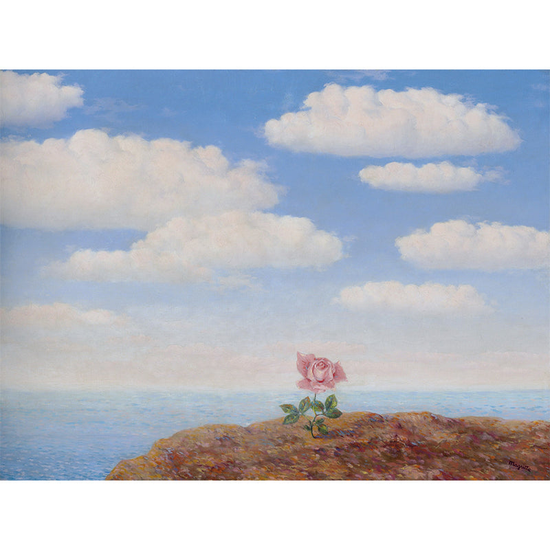 Alone Flower at Cliff Mural Wallpaper Surrealistic Washable Living Room Wall Art, Custom Size Clearhalo 'Wall Decor' 'Wall Mural' 1285152