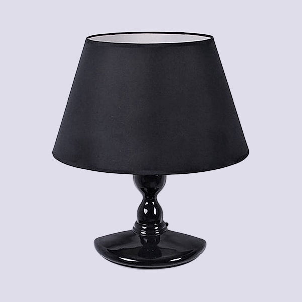 White/Black Cone Wall Sconce Lighting Modernism Fabric LED Wall Mount Light for Bedside Black Clearhalo 'Modern wall lights' 'Modern' 'Wall Lamps & Sconces' 'Wall Lights' Lighting' 128573