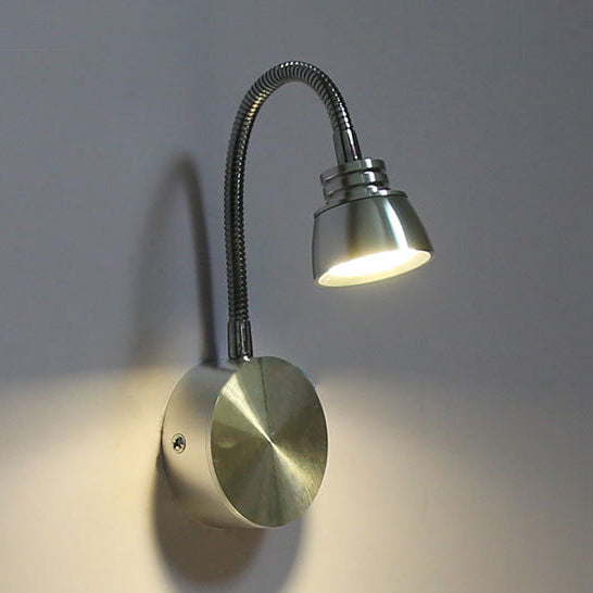 Adjustable Wall Reading Light White Chrome Arm