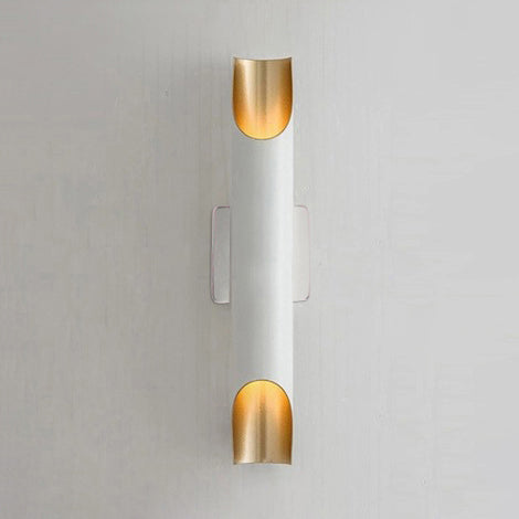 Gold/Black/White Pipe Wall Light Sconce Modern Style 2/4 Lights Metal Wall Mounted Light for Living Room Clearhalo 'Cast Iron' 'Glass' 'Industrial' 'Modern wall lights' 'Modern' 'Tiffany' 'Traditional wall lights' 'Wall Lamps & Sconces' 'Wall Lights' Lighting' 128761