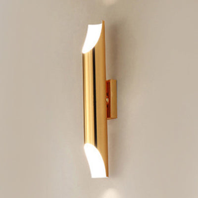 Gold/Black/White Pipe Wall Light Sconce Modern Style 2/4 Lights Metal Wall Mounted Light for Living Room Clearhalo 'Cast Iron' 'Glass' 'Industrial' 'Modern wall lights' 'Modern' 'Tiffany' 'Traditional wall lights' 'Wall Lamps & Sconces' 'Wall Lights' Lighting' 128770