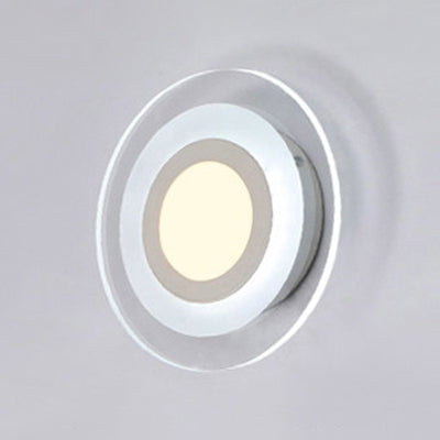 Triangle/Round/Square Corridor Wall Sconce Lighting Acrylic LED Simplicity Wall Lamp in Warm/White Clearhalo 'Modern wall lights' 'Modern' 'Wall Lamps & Sconces' 'Wall Lights' Lighting' 128870